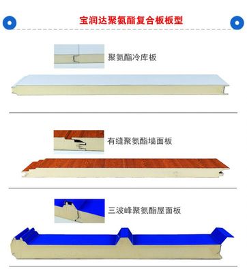 双面彩钢100mm聚氨酯封边岩棉夹芯板 A级阻燃防火板